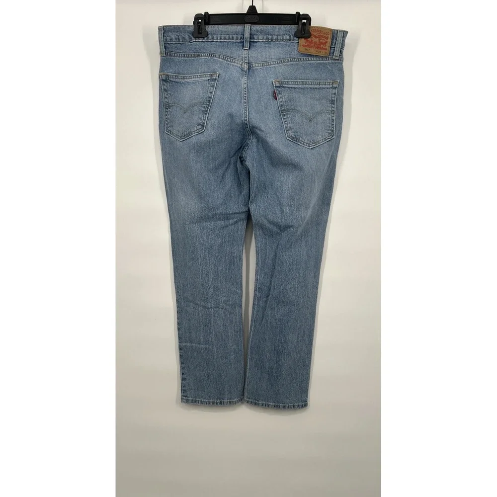 Levis 541 Athletic Taper Light Wash Blue Denim Jeans Mens 34x30 18181-0667 - Picture 6 of 14